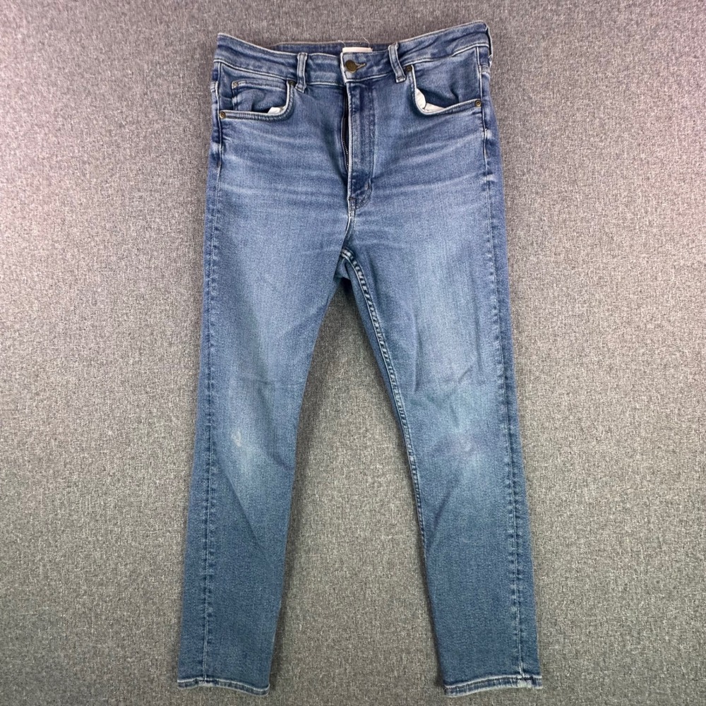 Lee Jeans Womens 12 Skinny Blue High Rise Stretch H&M Collaboration Good